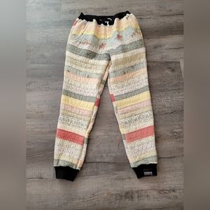 B. Creative Collective Quilted Blanket Joggers Multi Color 1 of 1 LG/XL